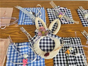 ウサギの壁掛け完成見本