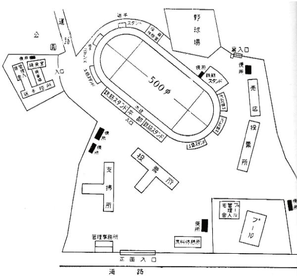 図1 大阪住の江競輪場略図