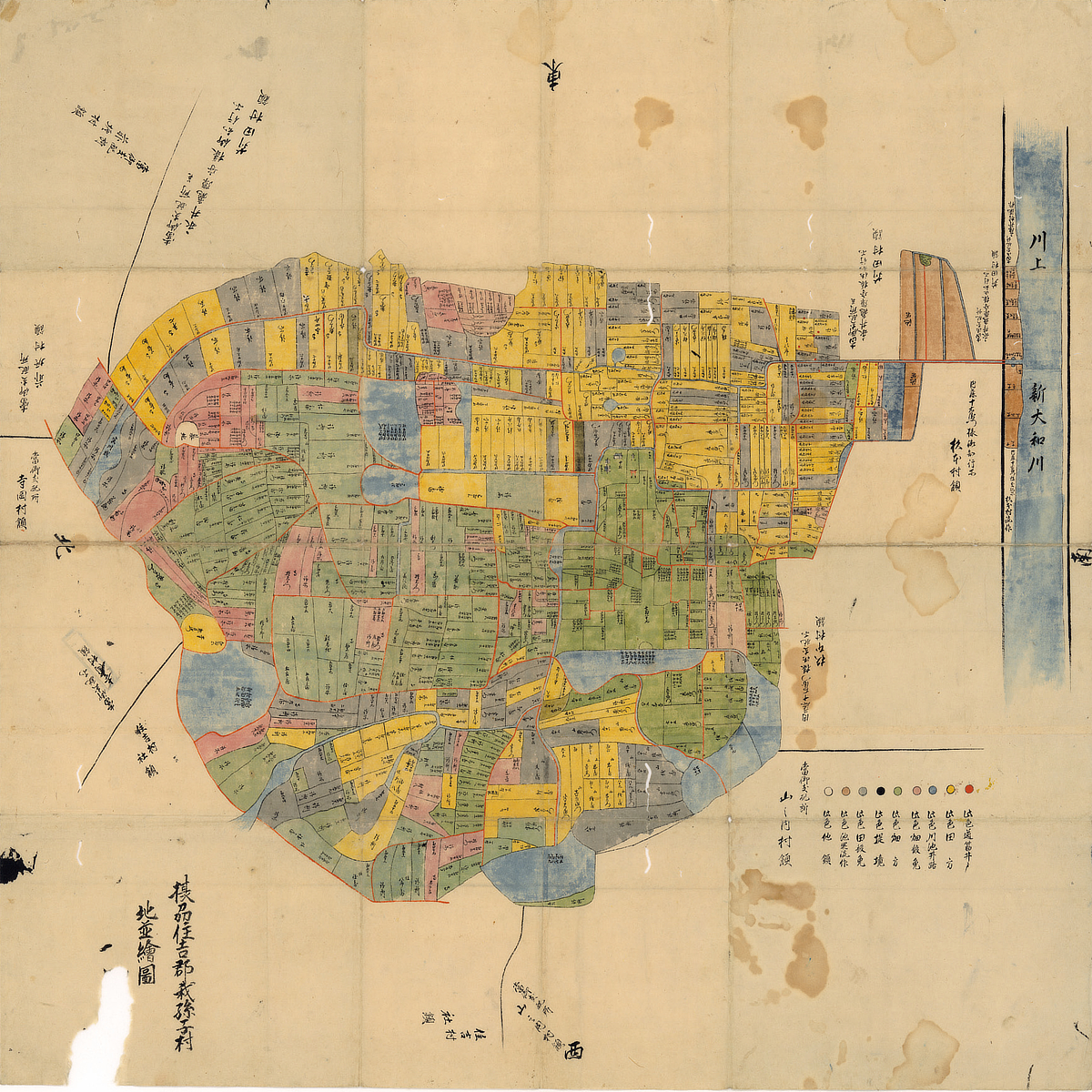寺田家文書　絵図 ー 三六　摂州住吉郡我孫子村地並絵図